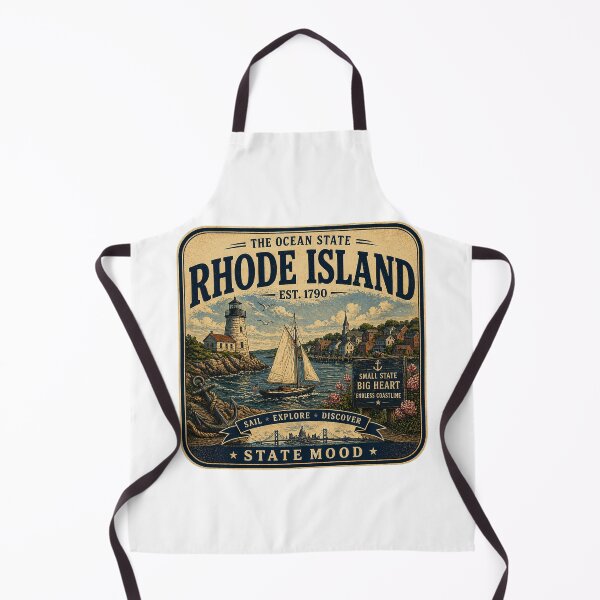 Item preview, Rhode Island Ocean State Vintage Nautical Lighthouse designed and sold by StateMoodDesigns.