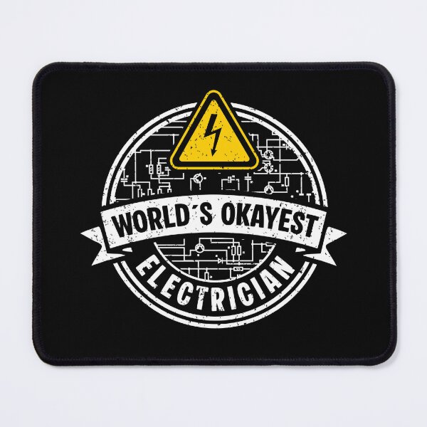 Item preview, Vintage Electrician Badge - World’s Okayest Electrician - Retro Circuit Design designed and sold by Dmetalx Art Apparel.
