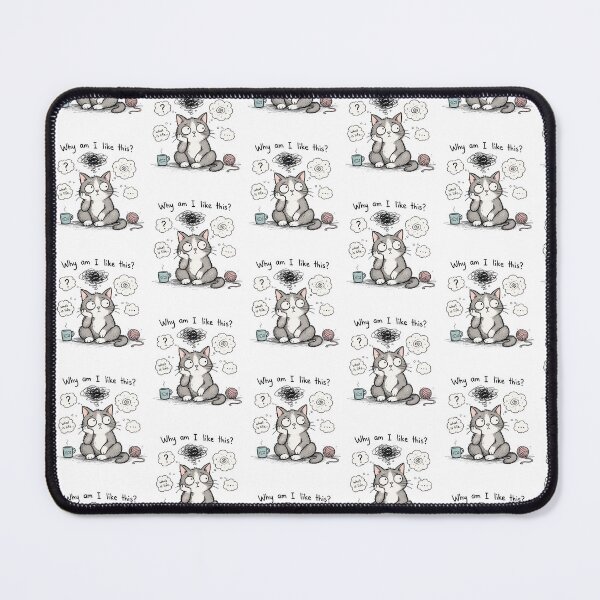 Item preview, Existential Crisis Cat - Why Am I Like This? Funny Illustration designed and sold by OuSfian1.