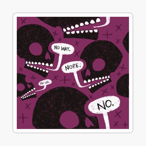 No Skull Sticker
