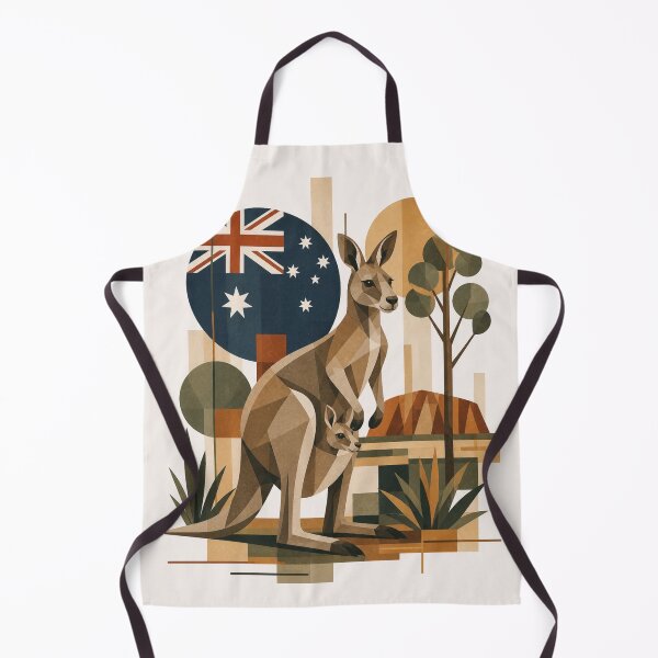 Item preview, Geometric Boho Kangaroo Family - Australian Outback Modern Art designed and sold by Nova Graphix.