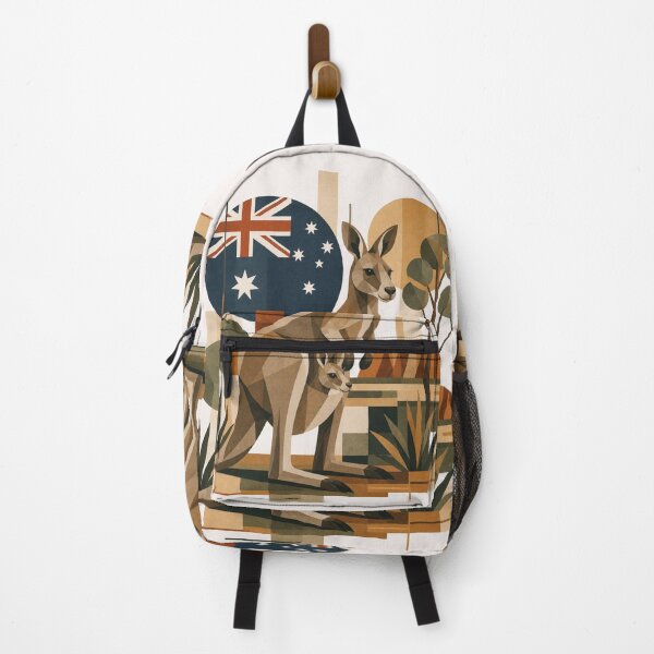 Item preview, Geometric Boho Kangaroo Family - Australian Outback Modern Art designed and sold by Nova Graphix.