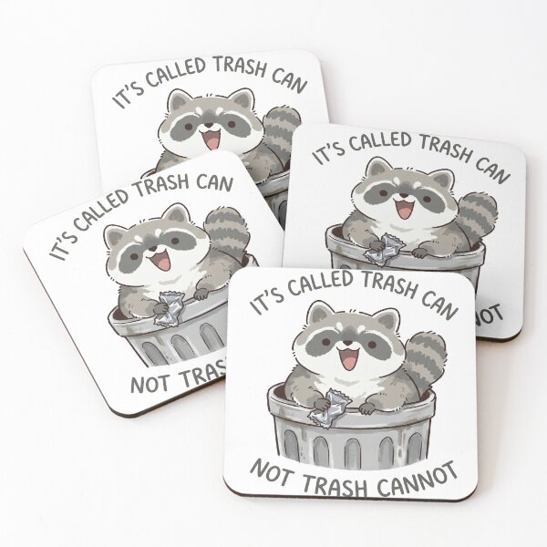 Item preview, Cute Raccoon - It's Called Trash Can not Trash Cannot // Silly Animal Sticker  designed and sold by Astraphyllia.