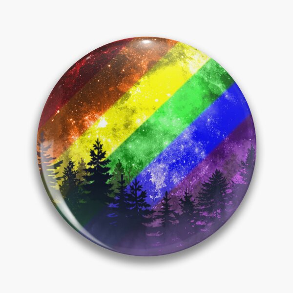 Item preview, Rainbow Moon Forest Pride Night Sky designed and sold by PaintByRainbow.