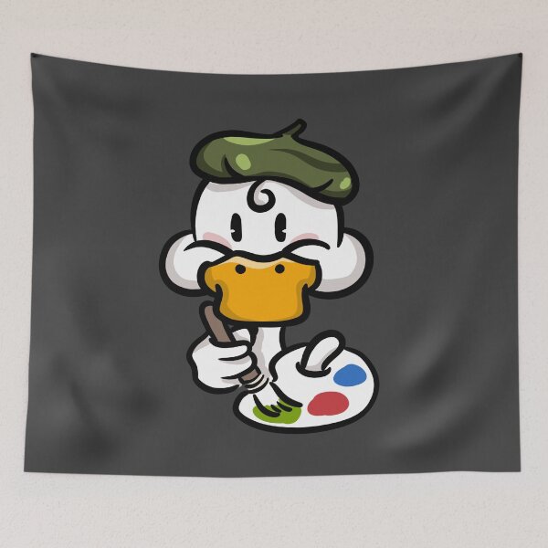 Item preview, Dali Duck: Artistic Genius (Modern Deep Grey Edition) - 達利鴨：鴨界藝術家 (アヒルの芸術家ダリ：モダンな灰色) designed and sold by MeowdelStudio.