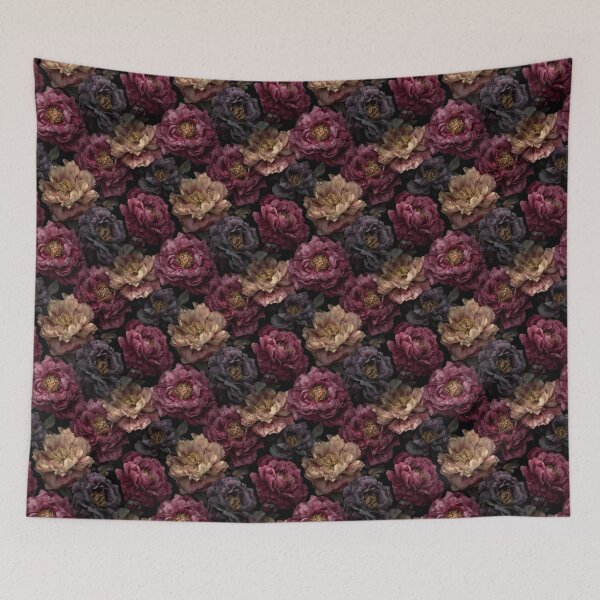 Item preview, Moody Burgundy Peonies Dark Floral Pattern designed and sold by Prismatect.