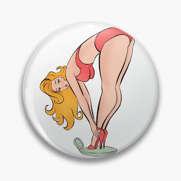 Item preview, Vintage Retro Pin-up Girl on Scale designed and sold by heeydraws.