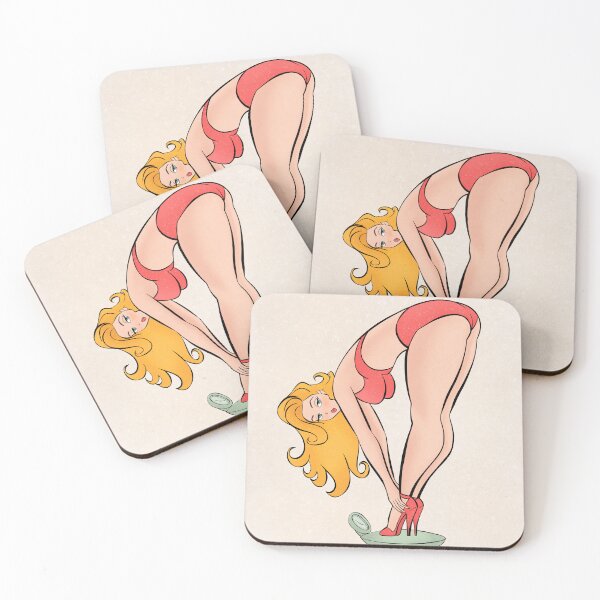 Item preview, Vintage Retro Pin-up Girl on Scale designed and sold by heeydraws.