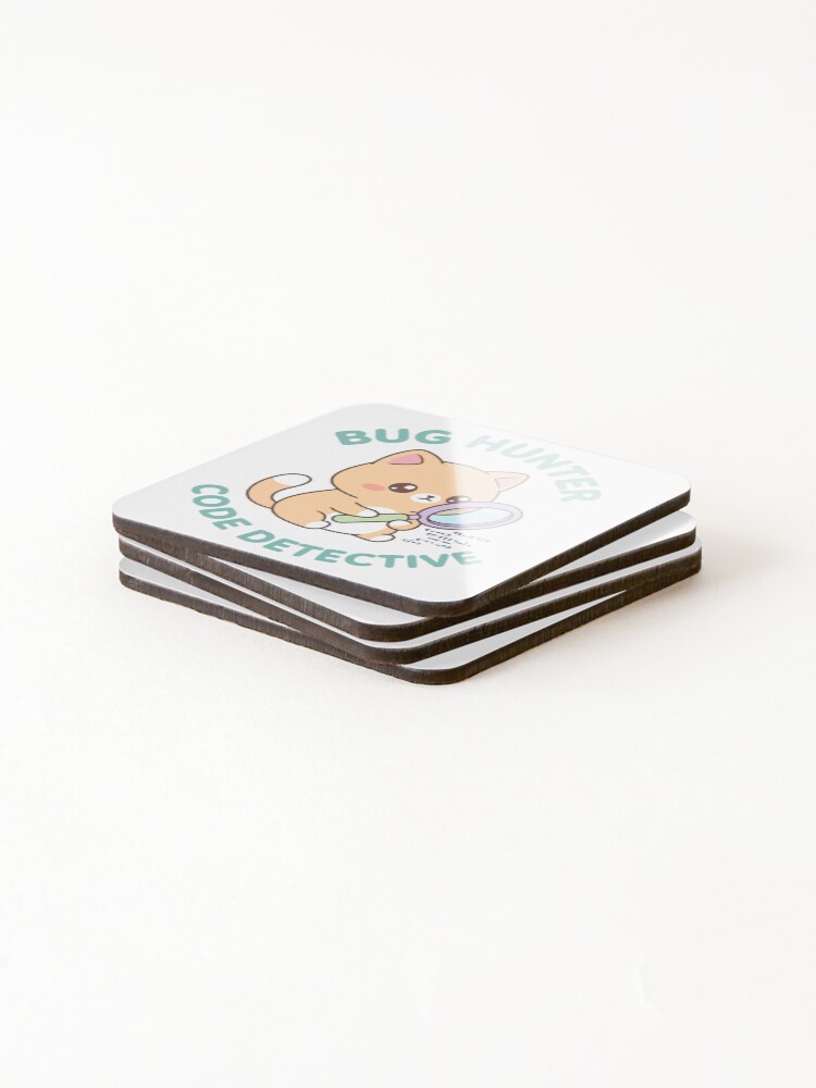 Thumbnail 4 of 5, Coasters (Set of 4), Programming Bug Hunter – Debugging Like a Pro designed and sold by PrincessLavinia.