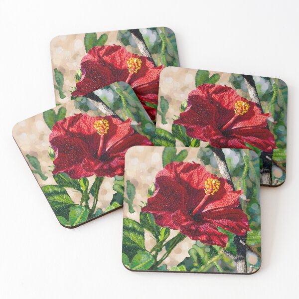 Item preview, Deep Crimson Hibiscus Contrast designed and sold by Robinsonlerouge.