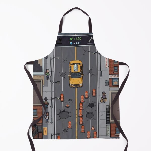 Item preview, Côte-des-neiges Montreal Pixel Art Retro Game Poster Construction Electric Car Quebec Print designed and sold by LouDSarG.