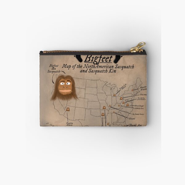 Item preview, Bigfeet and Kin North American Map designed and sold by LochSquatch Creations.