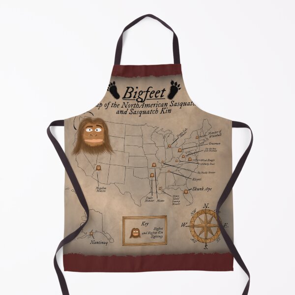 Item preview, Bigfeet and Kin North American Map designed and sold by LochSquatch Creations.