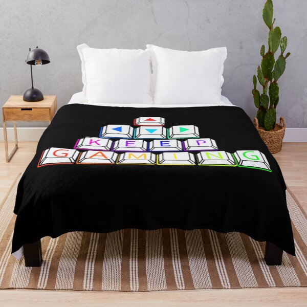 Item preview, Keep Gaming Keyboard Keys Design – Colorful Gamer Typography designed and sold by MeowTouch Art.