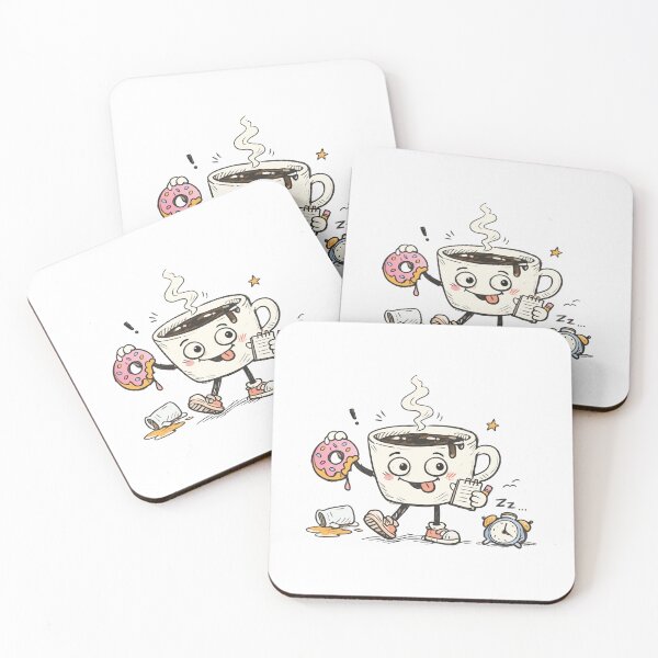 Aperçu de l'œuvre Personnage de tasse de café Hyper Coffee - Énergie matinale - Illustration de café amusante créée et vendue par OuSfian1.