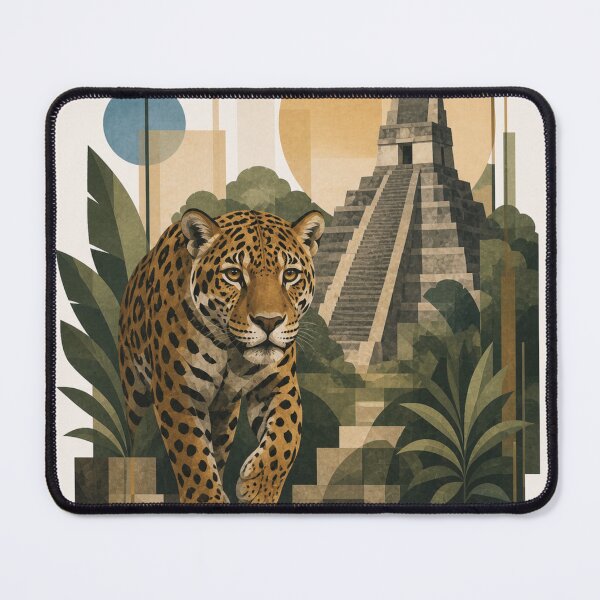 Item preview, Geometric Boho Jaguar and Tikal Temple Art designed and sold by Nova Graphix.