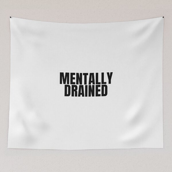 Item preview, Mentally Exhausted Sticker designed and sold by MentalOffline.