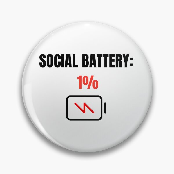 Item preview, Social Battery 1 Percent Funny Introvert Humor Design designed and sold by LowBatteryStudio ⭐.
