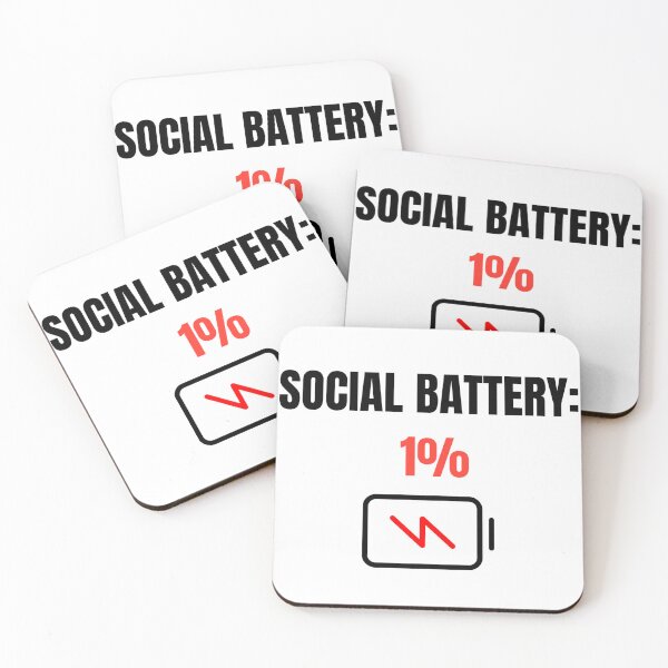 Item preview, Social Battery 1 Percent Funny Introvert Humor Design designed and sold by LowBatteryStudio ⭐.