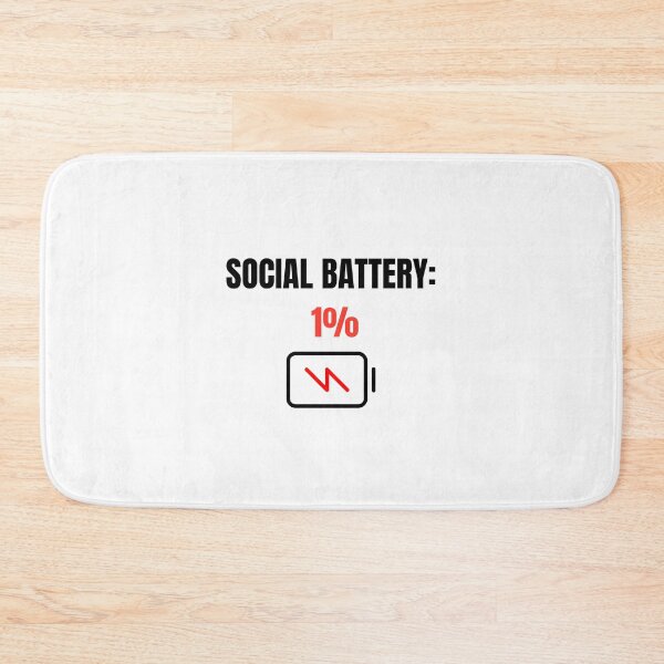 Item preview, Social Battery 1 Percent Funny Introvert Humor Design designed and sold by LowBatteryStudio ⭐.