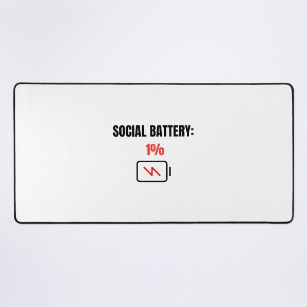 Item preview, Social Battery 1 Percent Funny Introvert Humor Design designed and sold by LowBatteryStudio ⭐.
