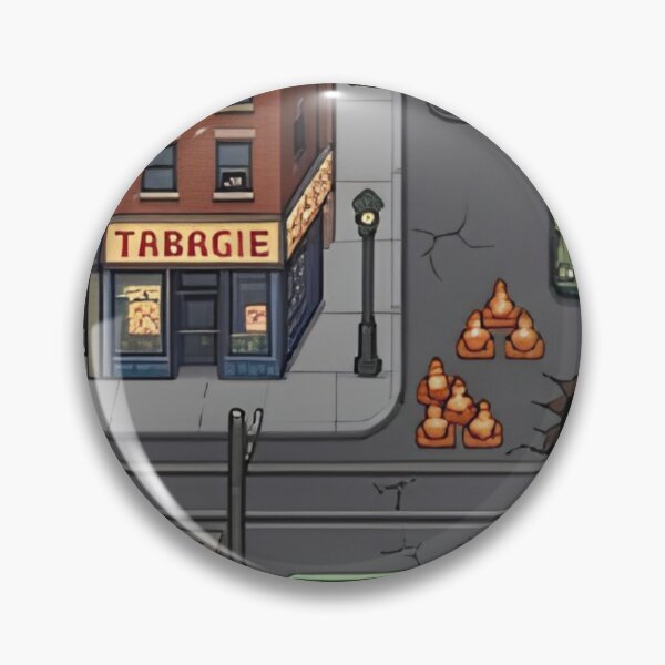 Item preview, Montreal Pixel Art Retro Game Start Screen Tabagie Pothole Quebec Street Art Print designed and sold by LouDSarG.