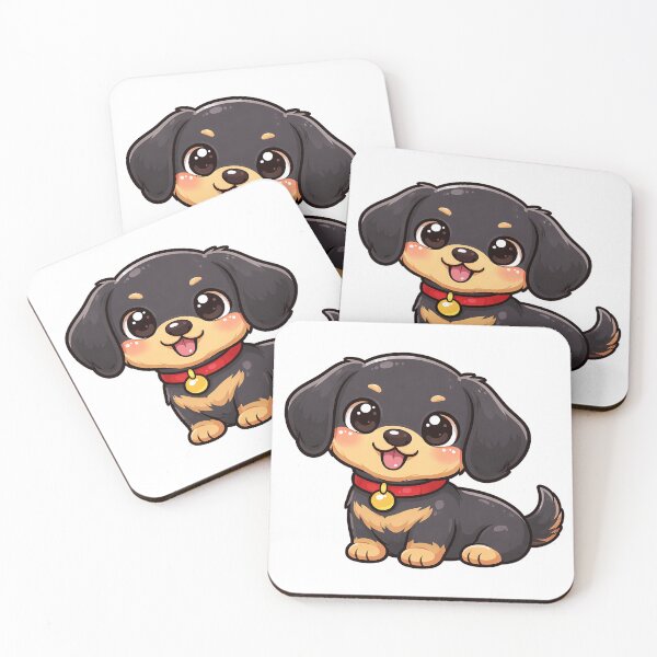 Item preview, Dachshund Puppy Kawaii Dog Cartoon | Adorable Pet Lover Gift Design designed and sold by GMACgraphicsCo.