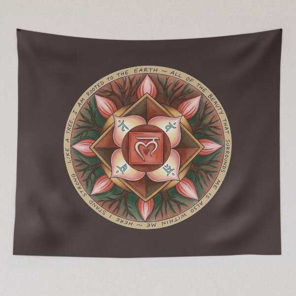 Item preview, I Am Rooted Botanical Mandala Art designed and sold by fruitfuLIFEstudio.