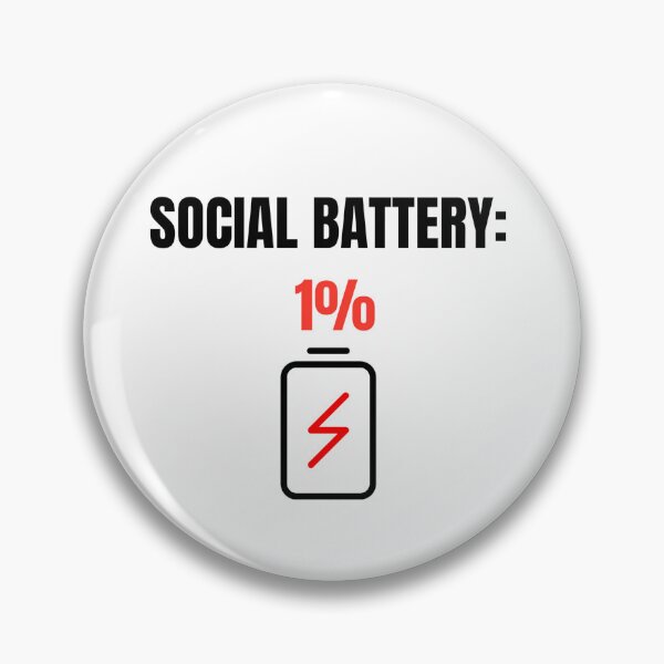 Item preview, Social Battery 1 Percent Funny Introvert Humor Design designed and sold by LowBatteryStudio ⭐.