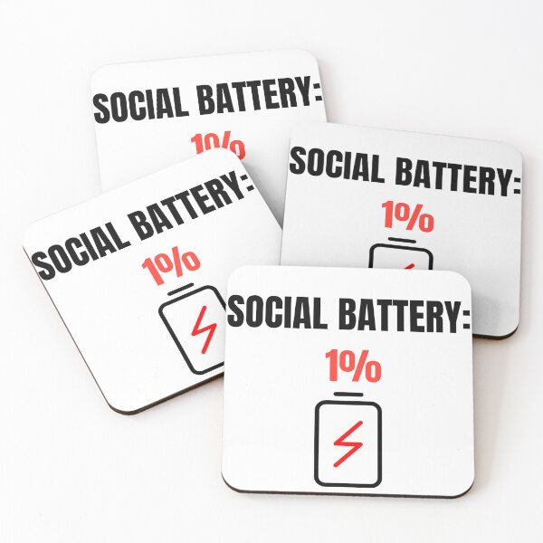 Item preview, Social Battery 1 Percent Funny Introvert Humor Design designed and sold by LowBatteryStudio ⭐.