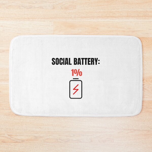 Item preview, Social Battery 1 Percent Funny Introvert Humor Design designed and sold by LowBatteryStudio ⭐.