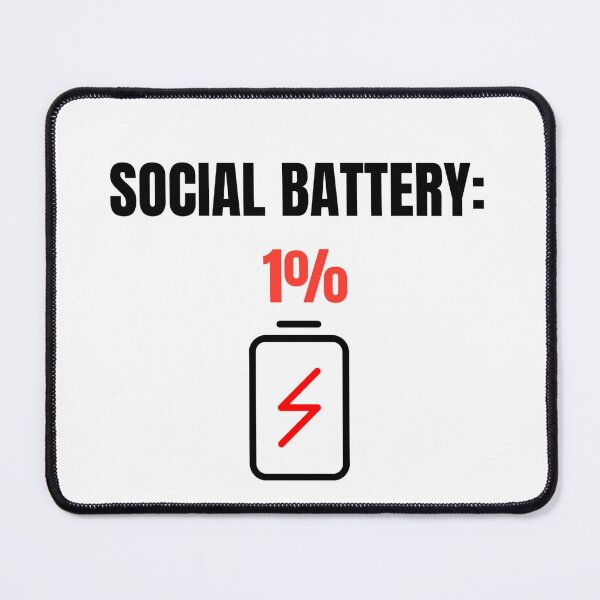 Item preview, Social Battery 1 Percent Funny Introvert Humor Design designed and sold by LowBatteryStudio ⭐.