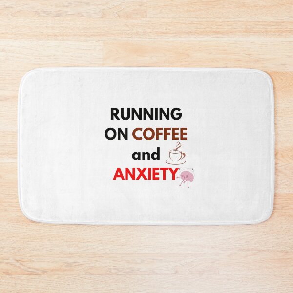 Item preview, Running On Coffee And Anxiety Funny Introvert Humor Design designed and sold by LowBatteryStudio ⭐.