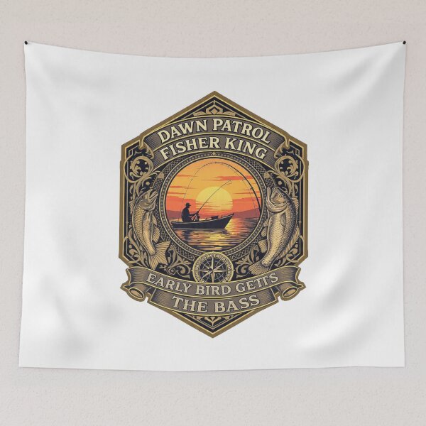 Item preview, Dawn Patrol Fisher King Funny Dad Fishing Gift designed and sold by YMLux.