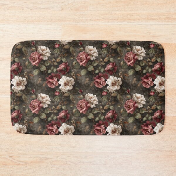 Item preview, Dark Moody Vintage Cracked Roses Pattern designed and sold by Prismatect.