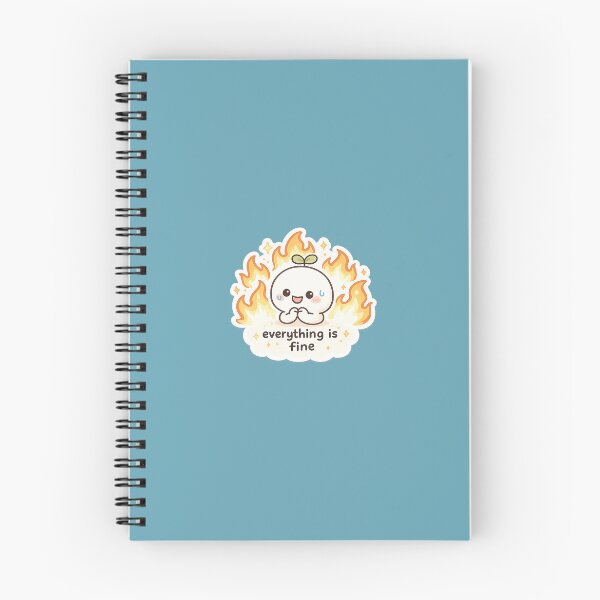 Item preview, Everything Is Fine Cute Sticker | Funny Anxiety Meme Kawaii Character Burnout Humor designed and sold by Qingtian814.