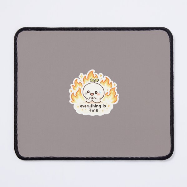Item preview, Everything Is Fine Cute Sticker | Funny Anxiety Meme Kawaii Character Burnout Humor designed and sold by Qingtian814.