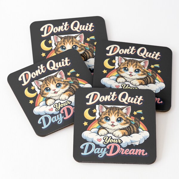 Item preview, Whimsical Kitten Keep Striving for Your Goals designed and sold by Tsugraf Designs.