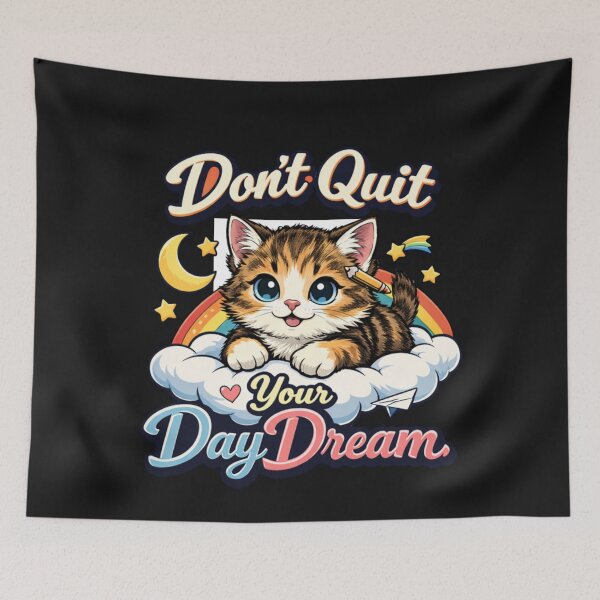 Item preview, Whimsical Kitten Keep Striving for Your Goals designed and sold by Tsugraf Designs.