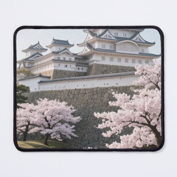 Item preview, Majestic White Castle and Cherry Blossoms in Full Bloom designed and sold by vekotpu.