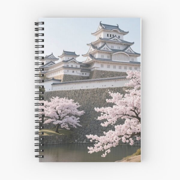 Item preview, Majestic White Castle and Cherry Blossoms in Full Bloom designed and sold by vekotpu.