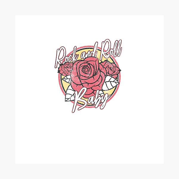 Item preview, Rock and Roll Baby Vintage Rose Design designed and sold by The secret storage room.