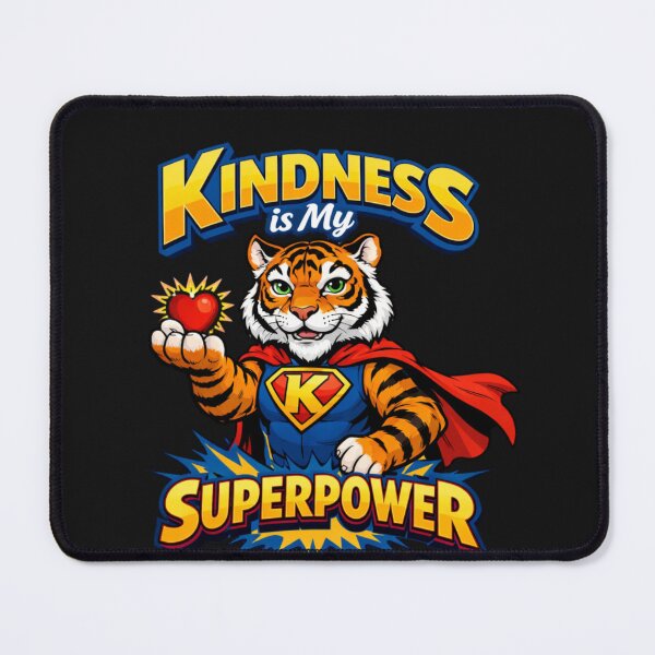 Item preview, Kindness is My Superpower Tiger Hero designed and sold by Tsugraf Designs.
