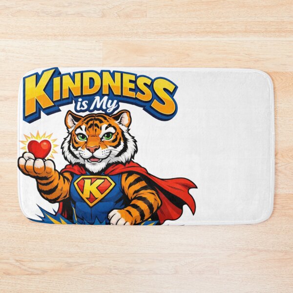 Item preview, Kindness is My Superpower Tiger Hero designed and sold by Tsugraf Designs.