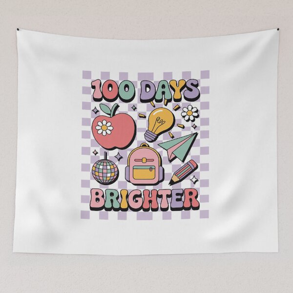 Item preview, 100 Days Brighter Retro Disco 100th Day of School Teacher designed and sold by BlassmausArt.