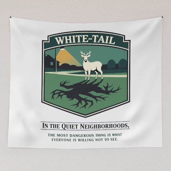 Item preview, White Tail Deer Shadow Dark Suburban Silence designed and sold by WildlifeInc.