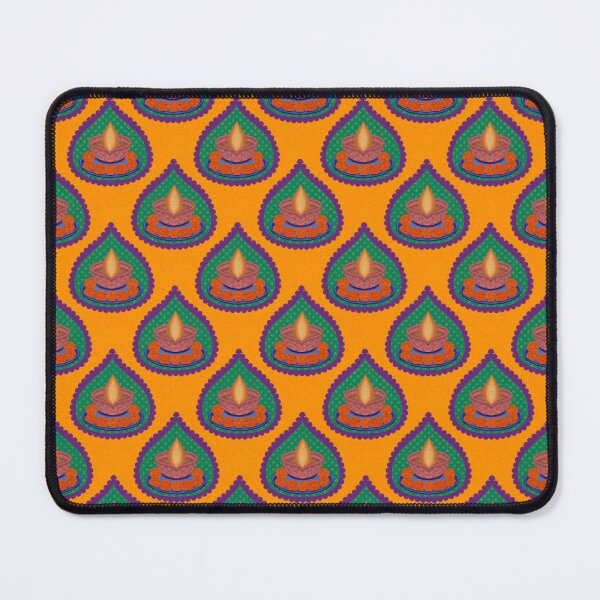 Item preview, Diwali Print Large Motif with a Textured Orange Background by SeeMyArt Designs designed and sold by SeeMyArtDesigns.