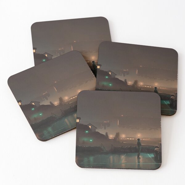 Item preview, Floating Ships Over Quiet Town Aesthetic designed and sold by ammyquarl.
