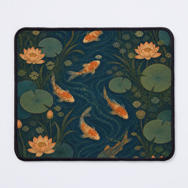 Item preview, Koi Pond Serenity - Vintage Japanese Fish & Lotus Art designed and sold by MeanPanduh.