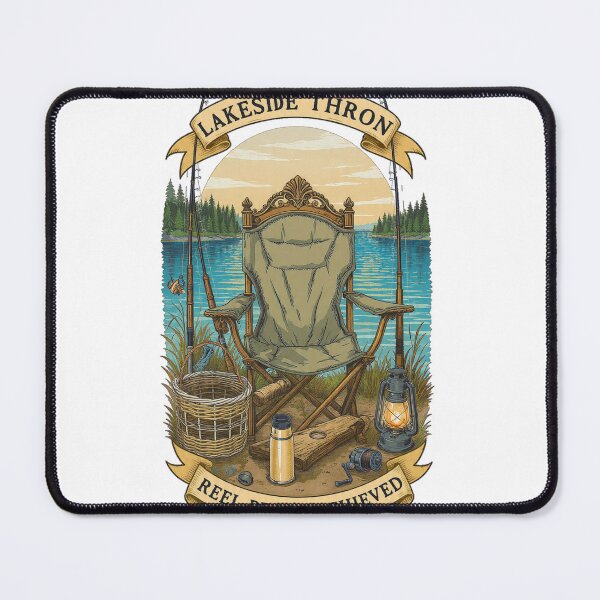 Item preview, Lakeside Throne Angler Funny Dad Fishing Gift designed and sold by YMLux.